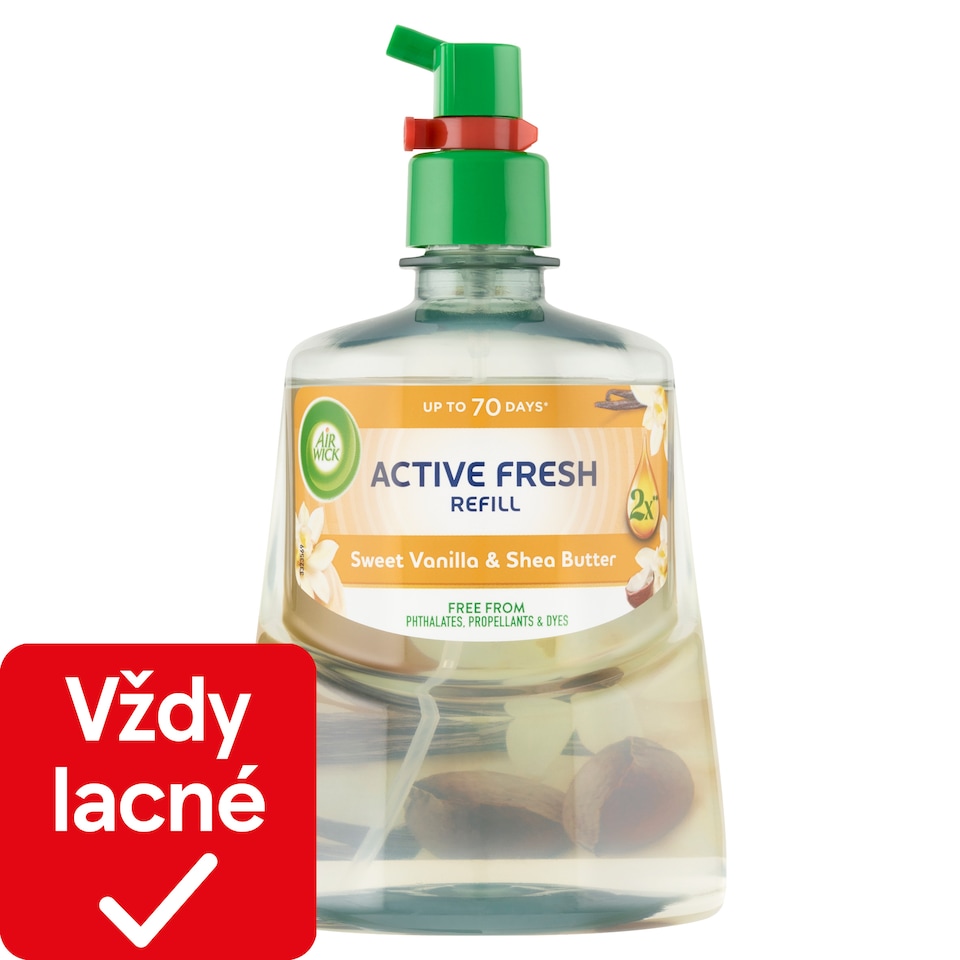 image 1 of Air Wick Active Fresh Water-Based Refill for Automatic Diffuser Sweet Vanilla & Shea Butter 228 ml