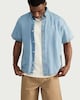 image 1 of RDA Button Up Pure Cotton Short Sleeved Shirt in Blue