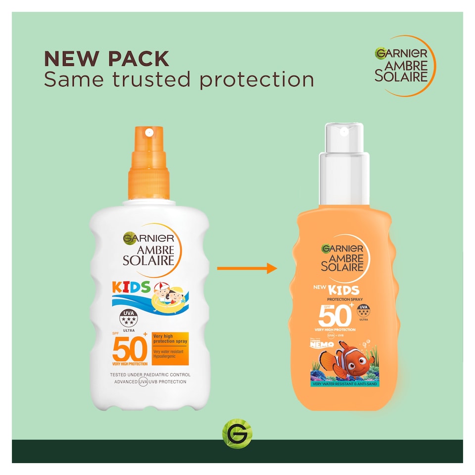 image 1 of Garnier Ambre Solaire Kids Protection Spray Spf50+ 150Ml