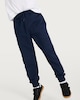 image 1 of F&F Boys 3-Pack Cotton Rich Drawstring Cuffed Joggers in Black