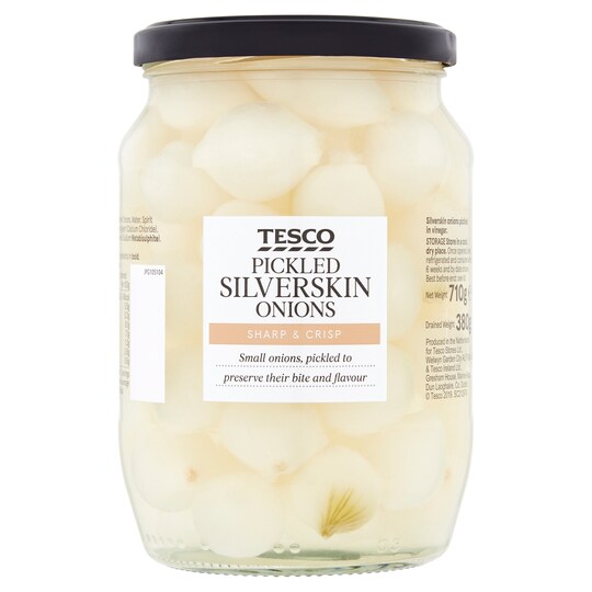 Tesco Pickled Silverskin Onions 710G Tesco Groceries