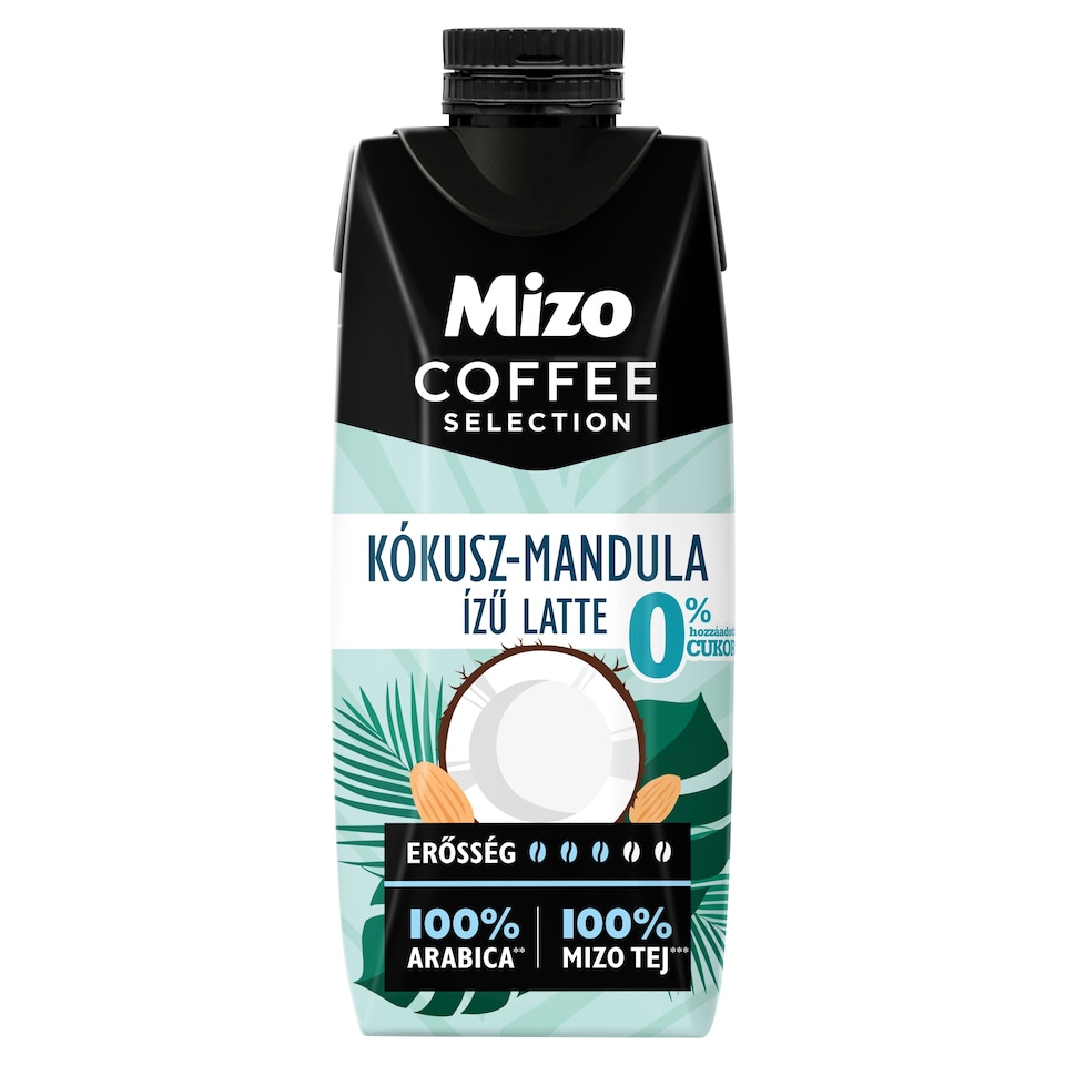 Mizo Coffee Selection Coconut-Almond Latte UHT Low-Fat Coffee Milk Drink with Sweeteners 250 ml