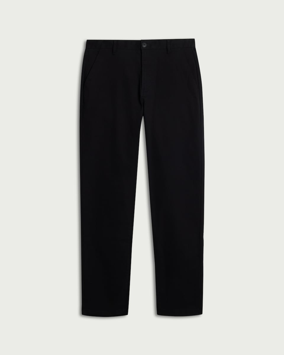 image 1 of F&F Cotton Rich FREEFIT® Chino Trousers in Black