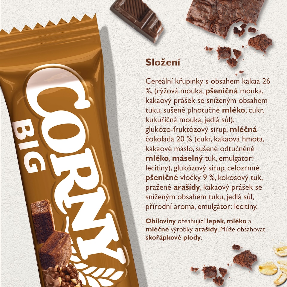 Obrázek 1 pro produkt Corny BIG cereální tyčinka brownie 50g