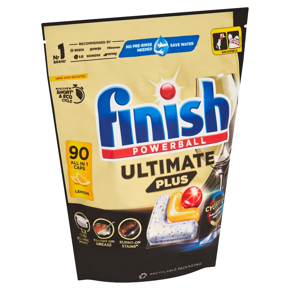 obrázok 1 z Finish Ultimate Plus kapsuly do umývačky riadu - Lemon 90 ks