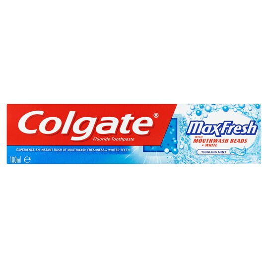 Colgate Maxfresh Blue Beads Toothpaste 100Ml Tesco Groceries