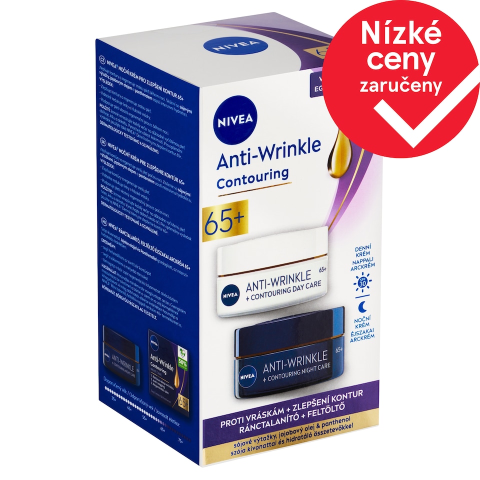Obrázek 1 pro produkt Nivea Denní a noční krém pro zlepšení kontur 65+ 2 x 50ml
