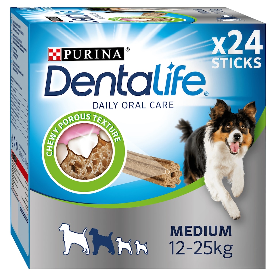 image 1 of Purina Dentalife Medium Dog Chews 24 Sticks 552G