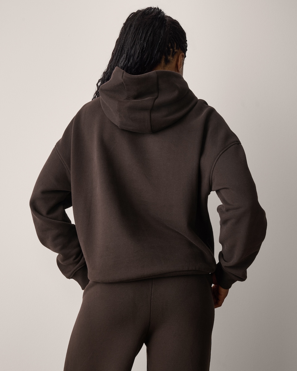 image 1 of F&F Active Cotton Rich Studio Health Club Hoodie in Chocolate