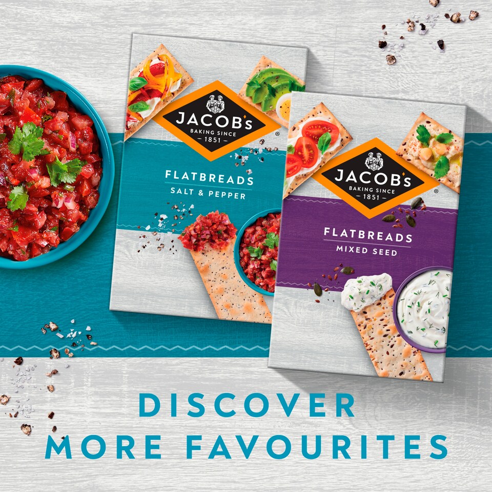 image 1 of Jacobs Flatbread Salt & Cracked Black Pepper 150G