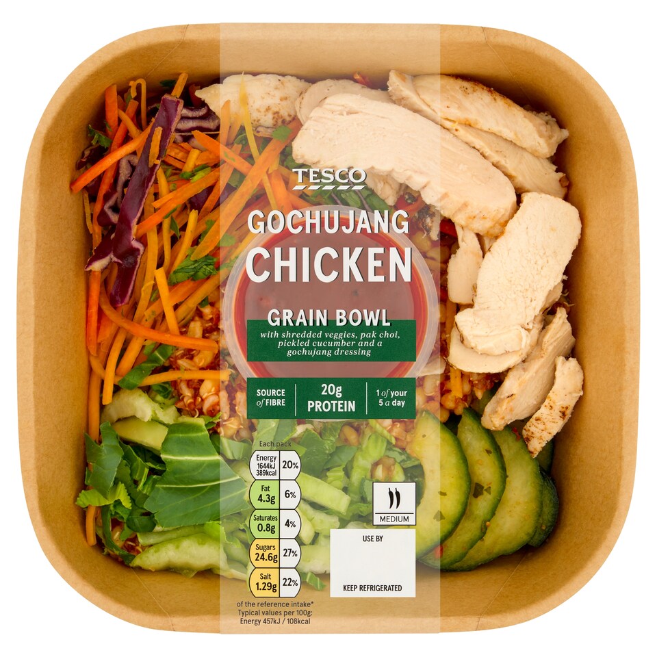 image 1 of Tesco Gochujang Chicken Grain Bowl 360g