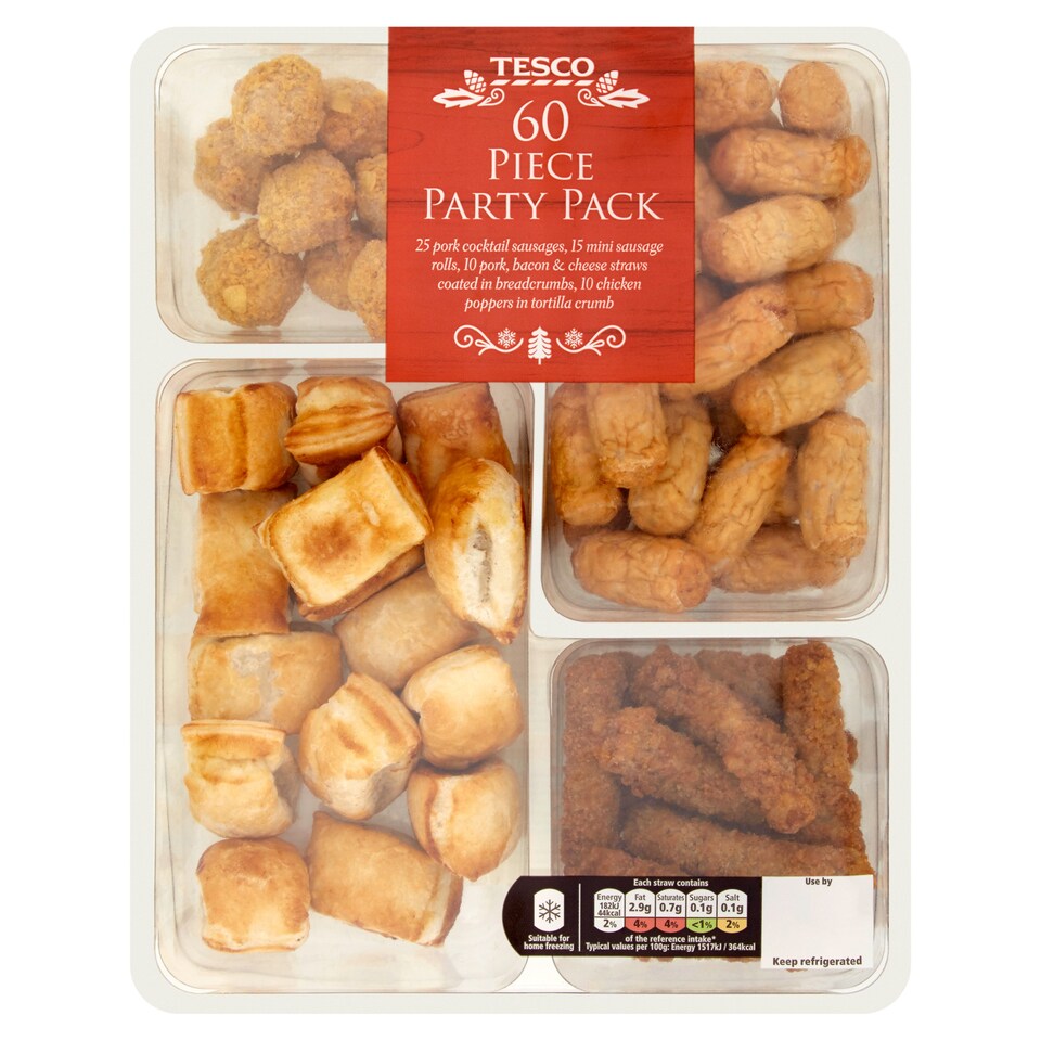 Tesco Christmas 60 Piece Party Pack 635g Tesco Groceries