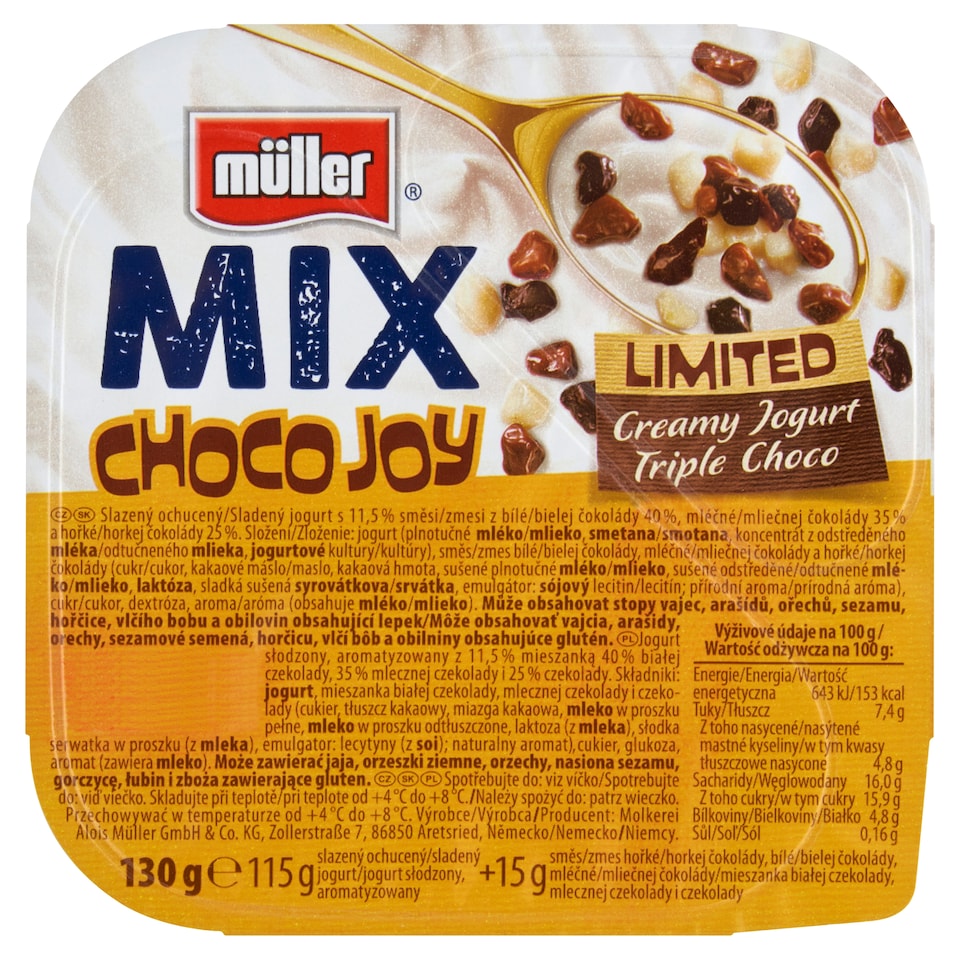 image 1 of Müller Mix Choco Joy Yogurt 130g