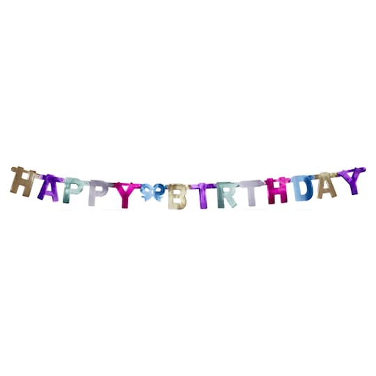 Tesco Giant Happy Birthday Die Cut Foil Bunting Tesco Groceries