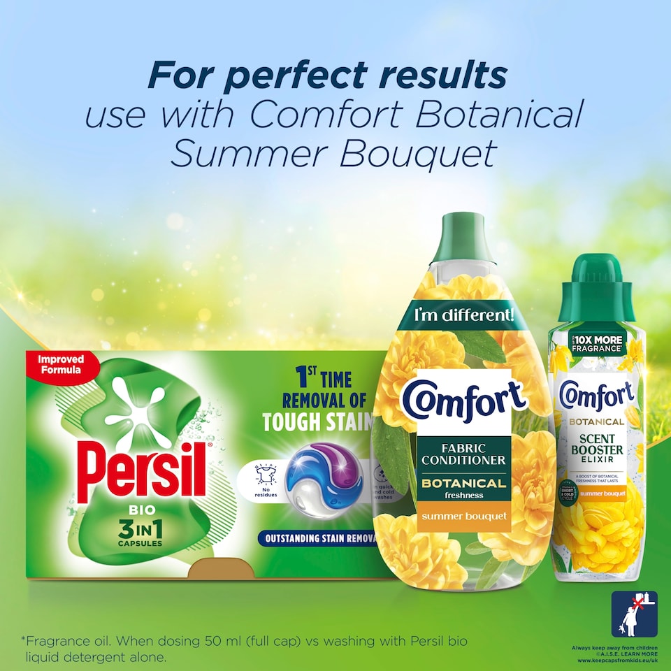 image 1 of Persil Bio 3 in 1 Laundry Washing Detergent Capsules 26 washes 548.6g