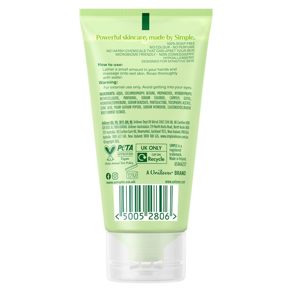 image 1 of Simple Kind To Skin Refreshing Facial Wash Gel 50Ml
