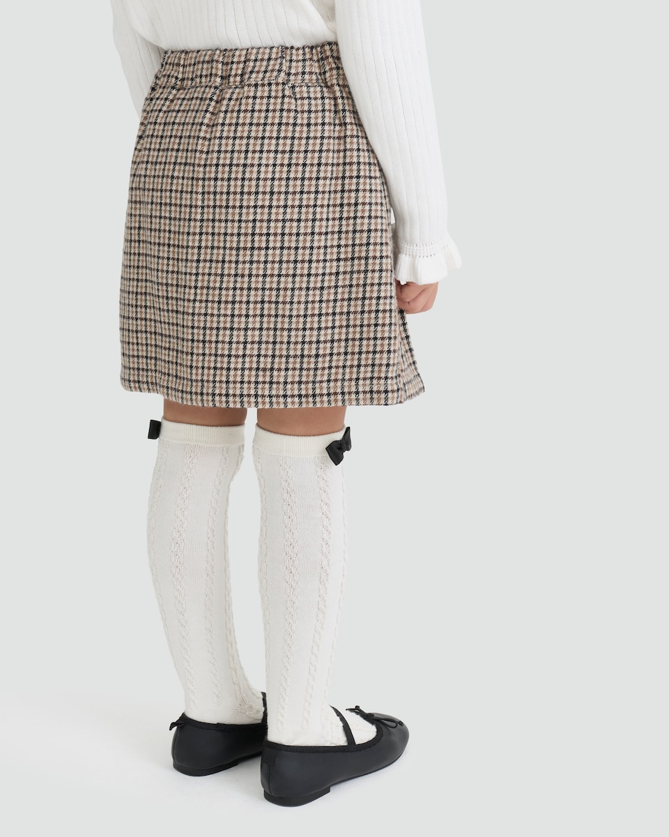 image 1 of F&F x Samantha Faiers Check Print Skort and Cable Knit Socks in Multi