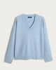 image 4 of F&F Knitted V Neck Jumper with Wool in Blue