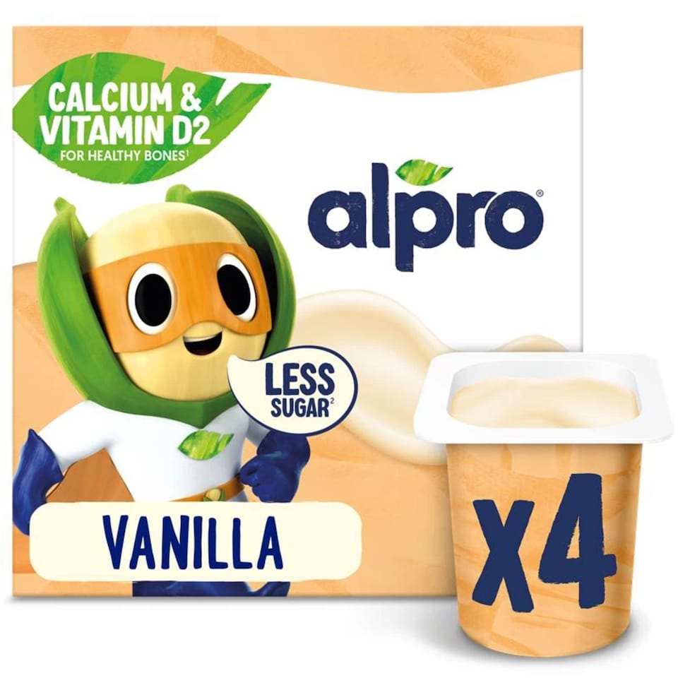 image 1 of Alpro Kids Vanilla Soya Dairy Free Yoghurt Alternative 4 x 115g