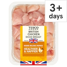 Tesco British Diced Chicken Breast 650G