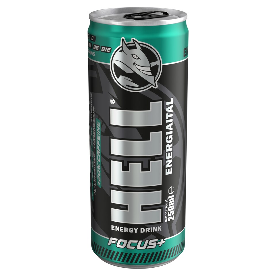 image 1 of HELL Focus+ Mango, Orange & Tutti Fruit Flavoured Carbonated Alcohol Free Drink 250 ml