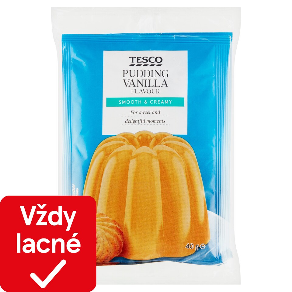 Tesco Puding v prášku s vanilkovou príchuťou 3 x 40 g