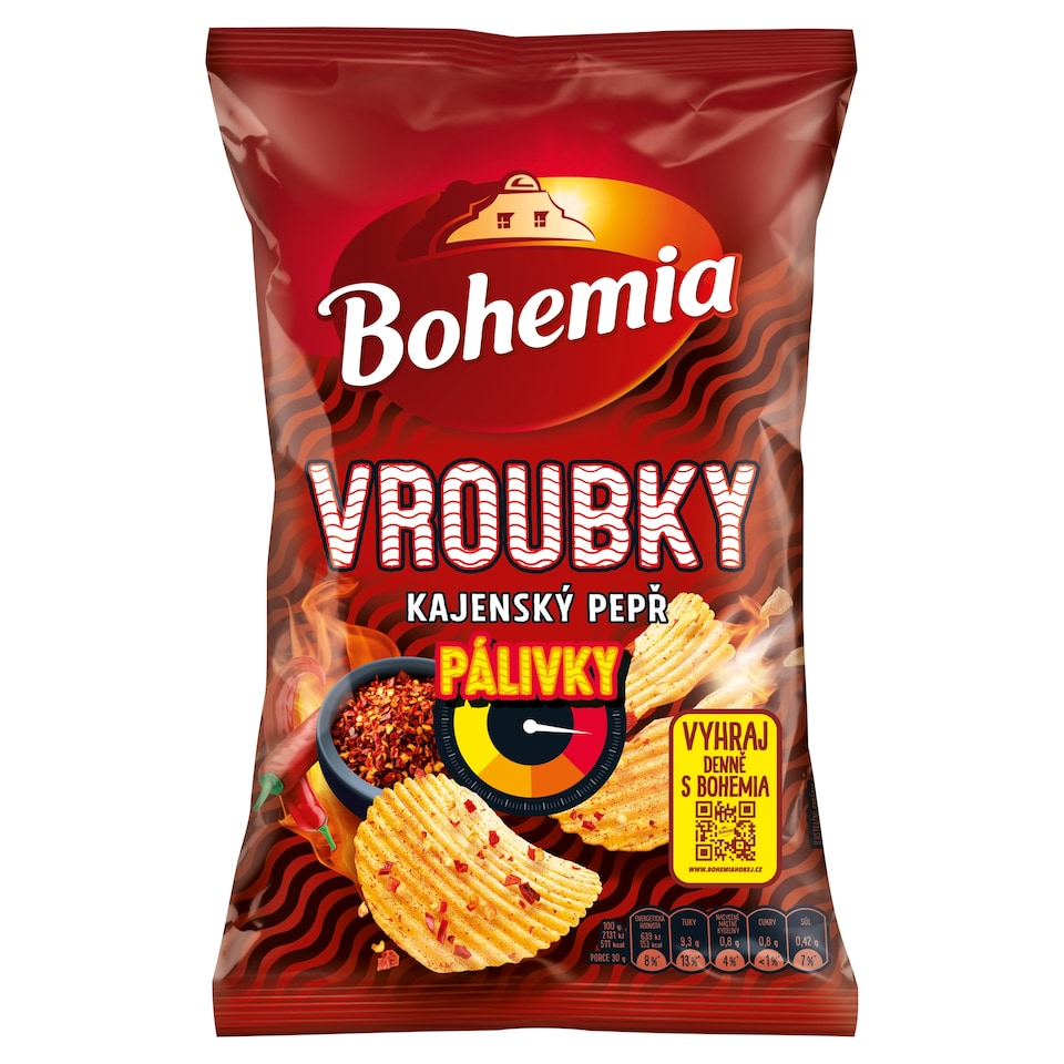 Bohemia Vroubky kajenský pepř pálivky 120g