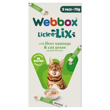 Webbox Yogurt Lick-E-Lix Liver & Cat Grass 5X15g