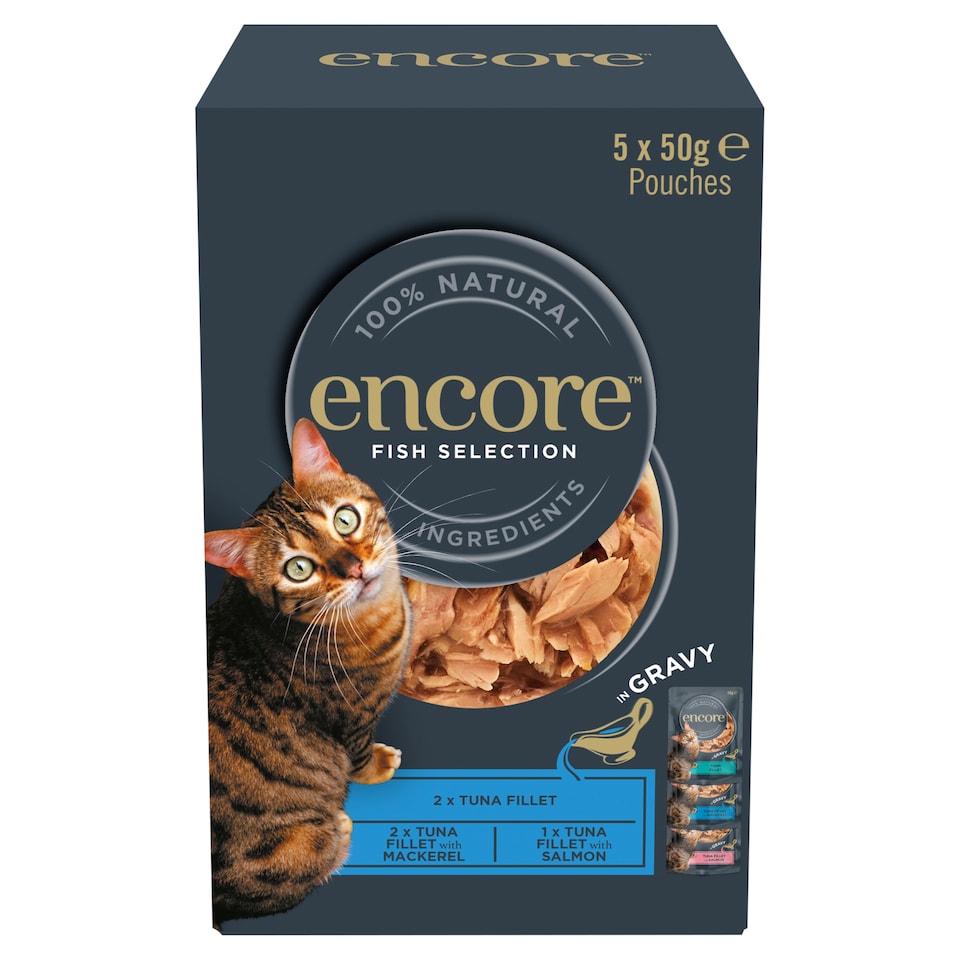 image 1 of Encore Fish Selection In Gravy Cat Food 5 x 50g