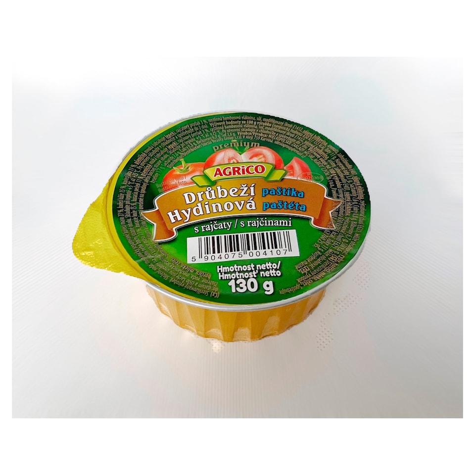 Agrico Premium hydinová paštéta s rajčinami 130 g