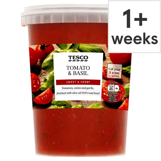 Tesco Tomato & Basil Sauce 600G Tesco Groceries