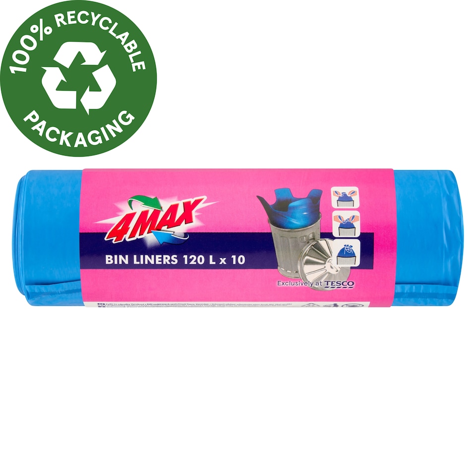 4MAX Bin Liners 120 l 10 pcs