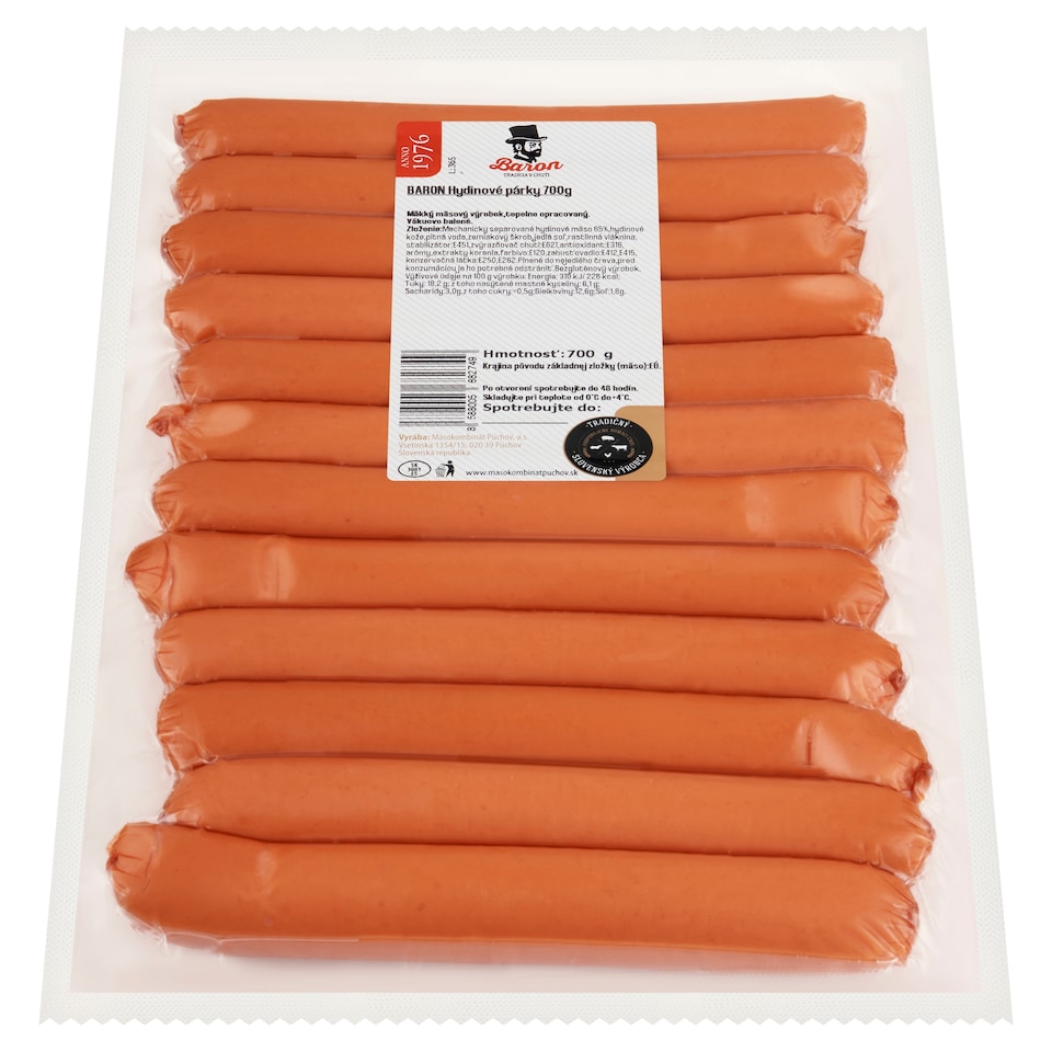 obrázok 1 z Baron Hydinové párky 700 g