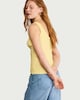 image 3 of F&F Cotton Rich Ribbed Scoop Neck Vest in Yellow