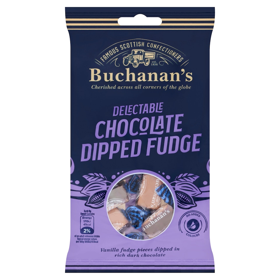 Buchanan's Delectable Chocolate Dipped Fudge 120g