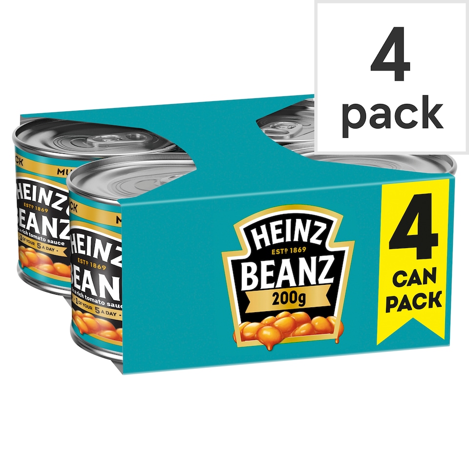 image 1 of Heinz Baked Beans in Tomato Sauce 4 x 200g