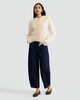 image 1 of F&F Pure Cotton Barrel Leg Jeans in Navy