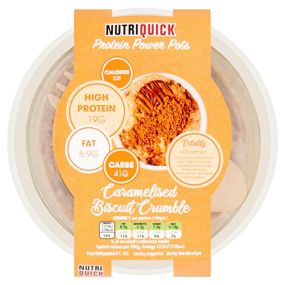 Nutriquick Prtn Caramelised Biscuit Crumble 190G