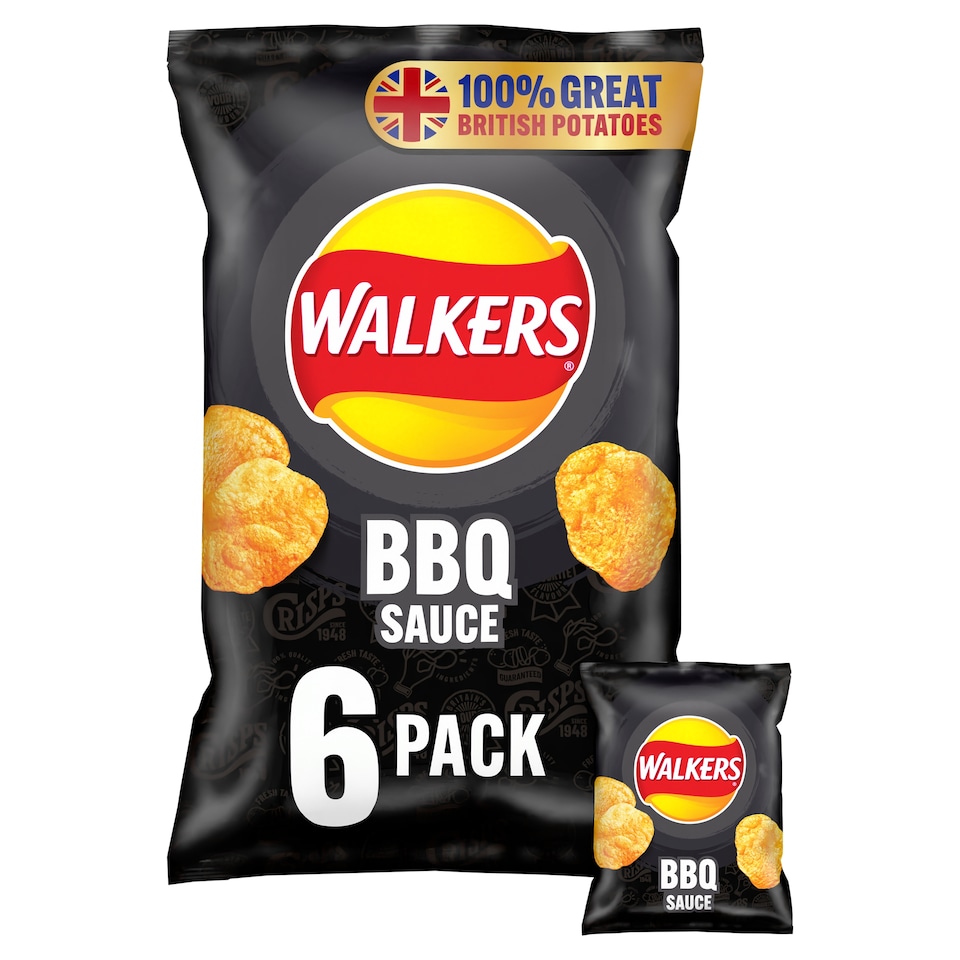image 1 of Walkers BBQ Multipack Crisps 6 x 25g