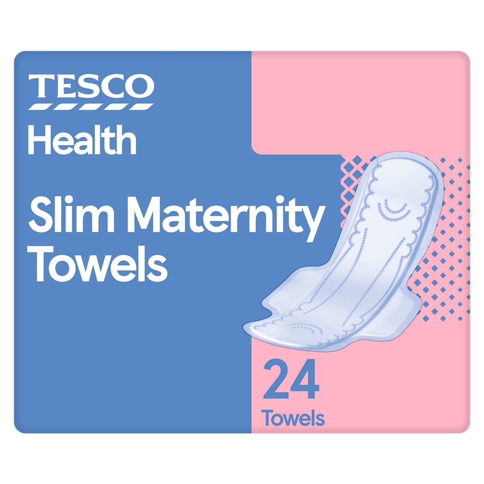 Tesco Slim Maternity Towels 24 Pack