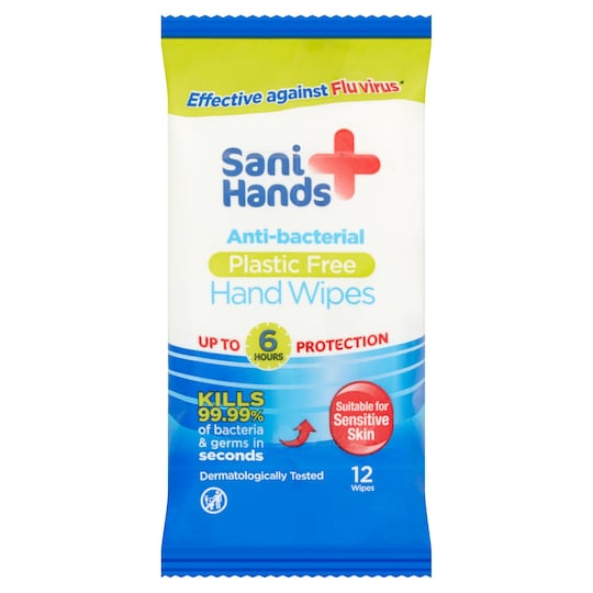 Sani Hands AntiBacterial 12 Hand Wipes Tesco Groceries