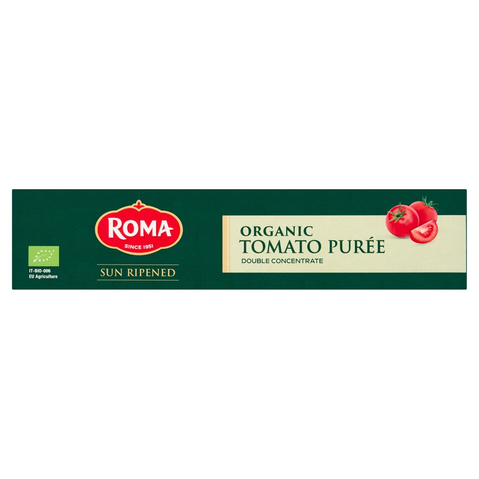 Roma Organic Tomato Puree Tub 140G