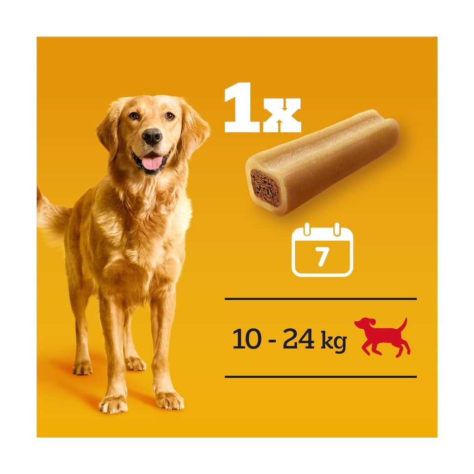 image 1 of Pedigree Jumbone Medium Dog Treats Beef & Poultry 2 Chews 180g