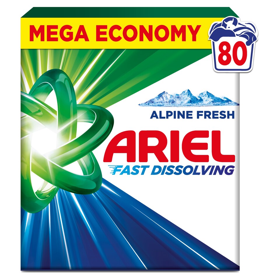 image 1 of Ariel Washing Powder 4.4kg, 80 Washes, Alpine Fresh