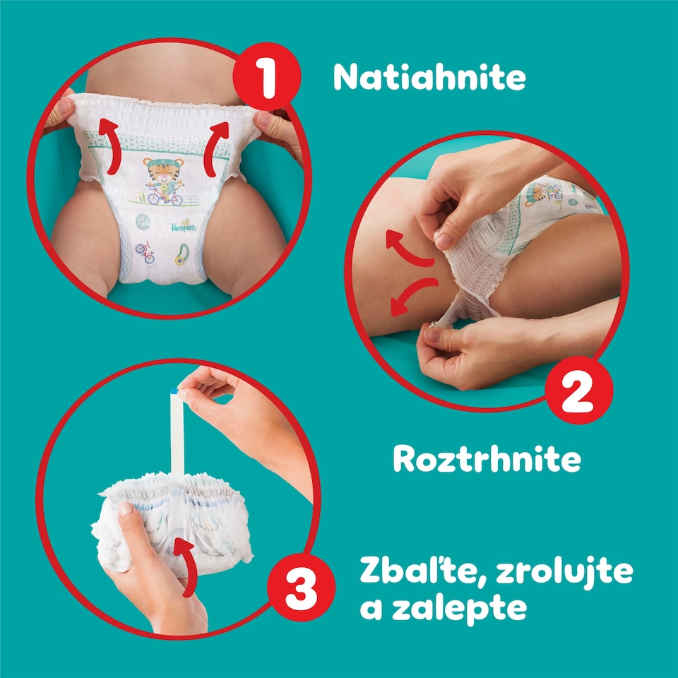 obrázok 1 z Pampers Active Baby plienkové nohavičky veľkosť 3, 128 plienok, 6kg-11kg