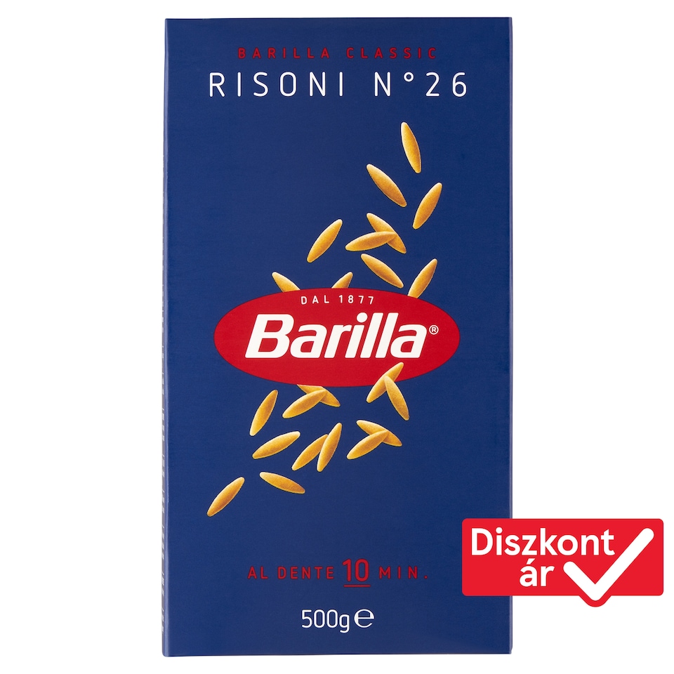 Barilla Risoni apró száraztészta durum búzadarából 500 g