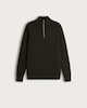 image 4 of F&F Pure Cotton Ribbed Half Zip Jumper in Khaki