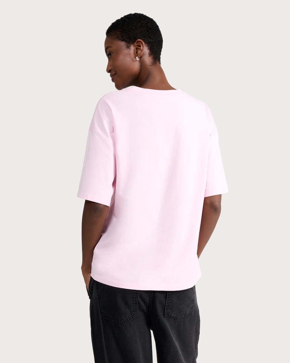 image 1 of F&F Pure Cotton Howdy Christmas T-Shirt in Pink