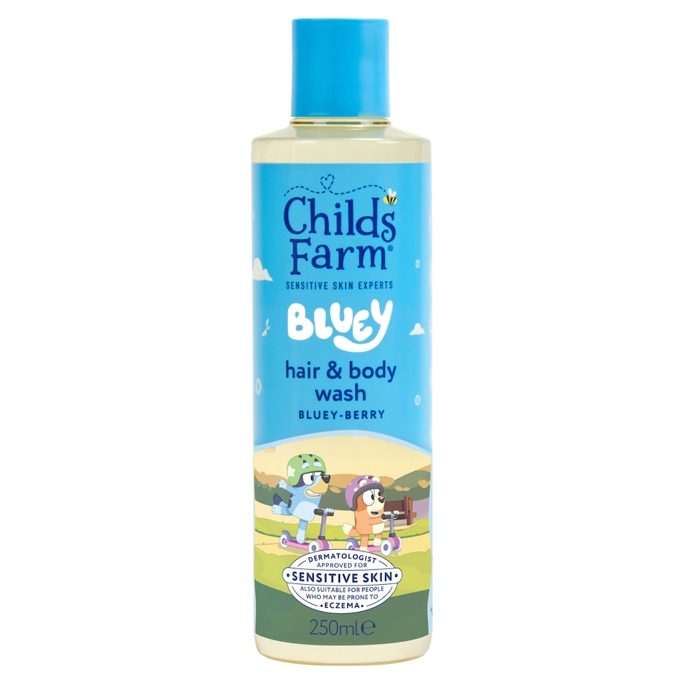 Childs Farm and Bluey, Hair & Body Wash, Bluey-Berry 250ml