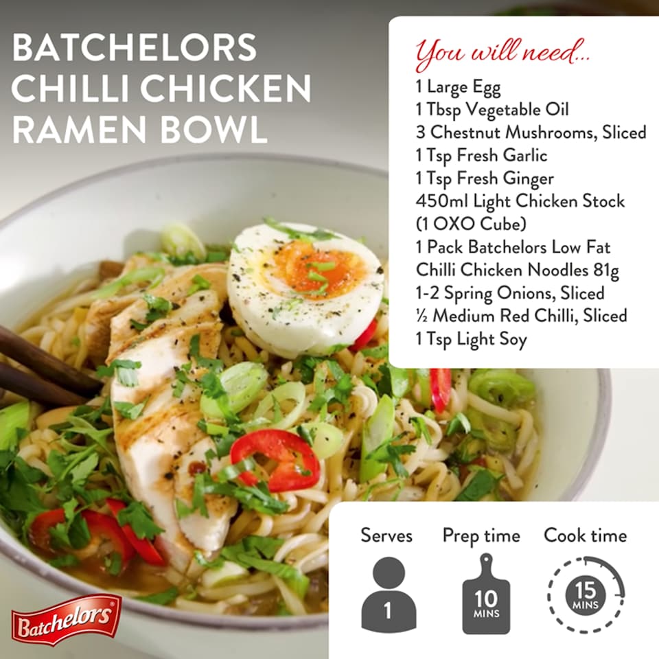 image 1 of Batchelors Low Fat Super Noodles - Chilli Chicken Flavour 81g